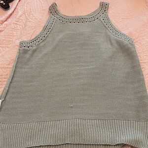 Gray Knit Women's Top